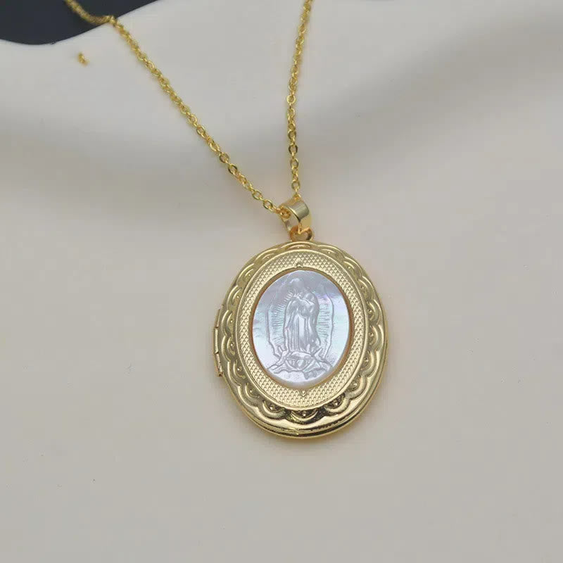 Christianartworkshop Classic Style Our Lady of Guadalupe Locket Pendant Necklace - image 2