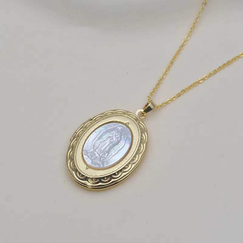 Christianartworkshop Classic Style Our Lady of Guadalupe Locket Pendant Necklace - image 3