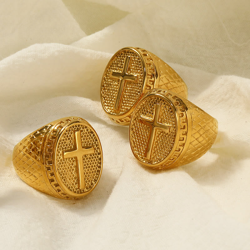 Christianartworkshop Classic Style Unique Cross Devine Faith Ring - US11 - image 1