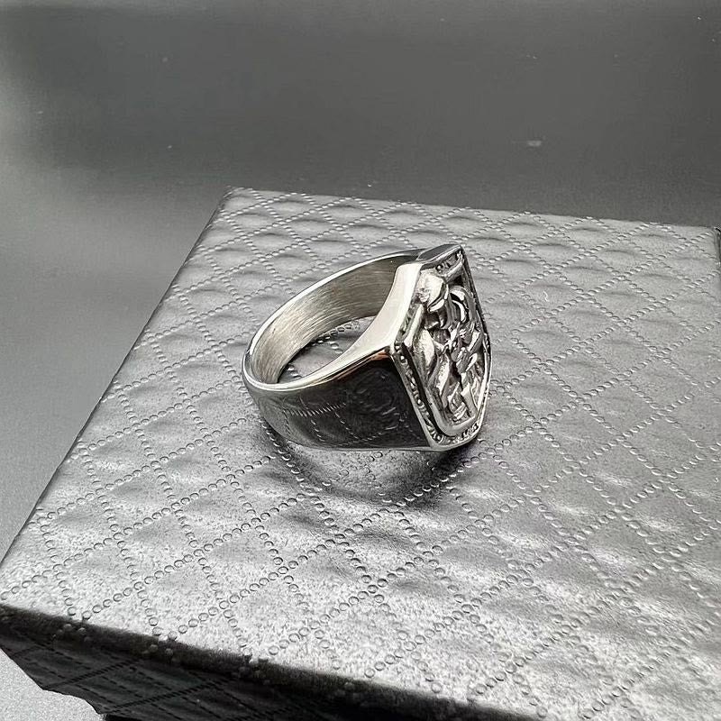 Christianartworkshop Classic Style Crusades Shield Sacred Protection Ring - image 7