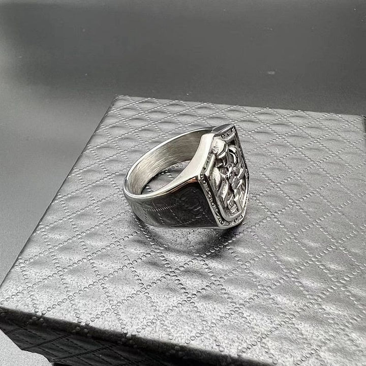 Christianartworkshop Classic Style Crusades Shield Sacred Protection Ring - image 7