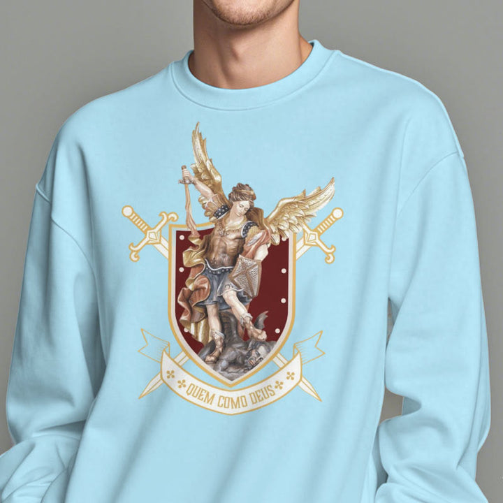 Christianartworkshop Classic Style Saint Michael the Archangel Fleece Lined Polyester Sweatshirt - image 15