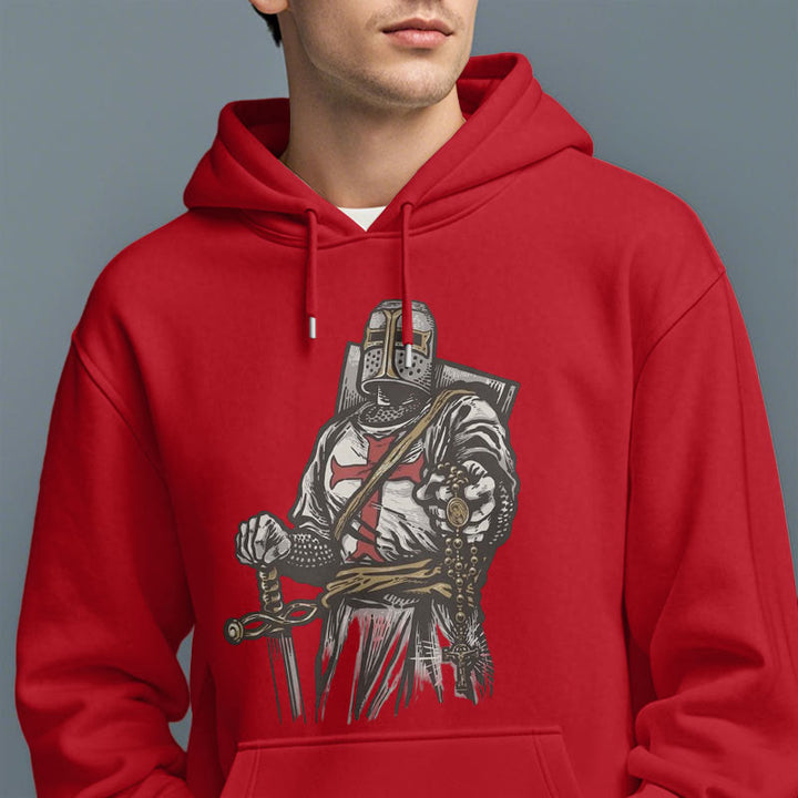 Christianartworkshop Modern Style Crusader's Valor and Faith Fleece Lined Polyester Hoodie - image 20