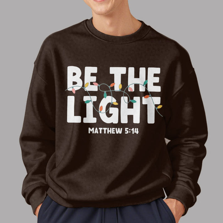 Christianartworkshop Quotation Style Be The Light Fleece Lined Polyester Sweatshirt - image 12