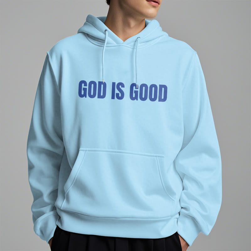 Christianartworkshop Quotation Style Butterfly God Is Good Fleece Lined Polyester Hoodie - image 5