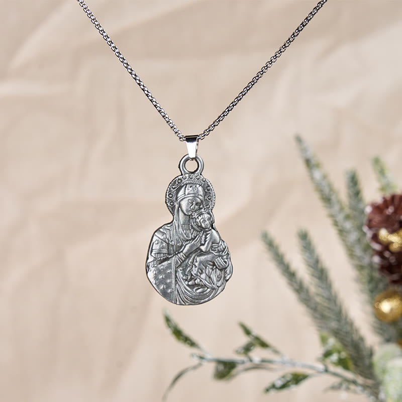 Christianartworkshop Classic Style Madonna And Child Faith Symbol Pendant Necklace - image 7