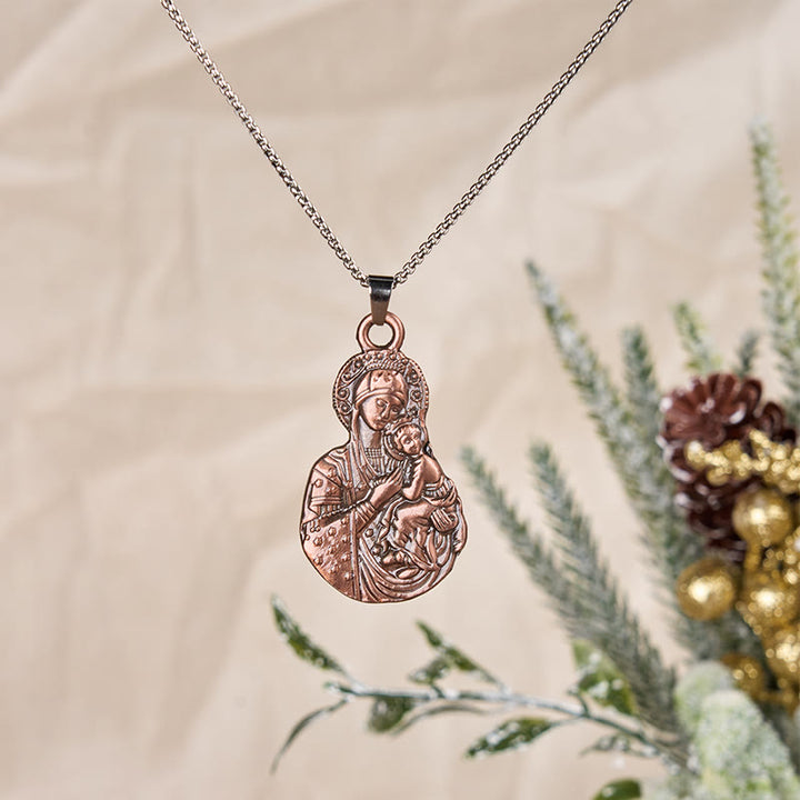 Christianartworkshop Classic Style Madonna And Child Faith Symbol Pendant Necklace - image 3