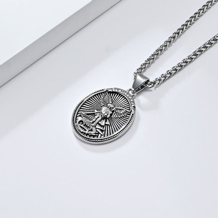 Christianartworkshop Classic Style Saint Michael Archangel Ephesians 6:10 Pendant Necklace - image 7
