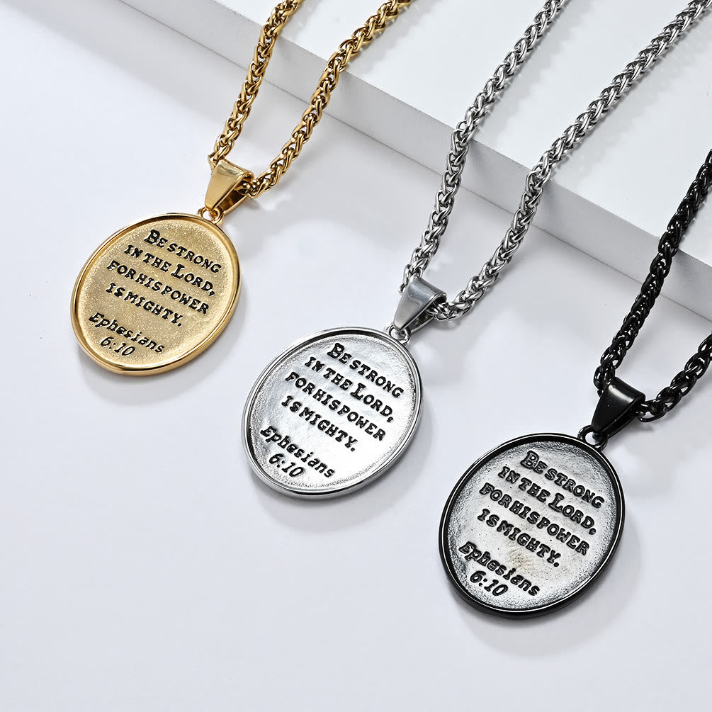 Christianartworkshop Classic Style Saint Michael Archangel Ephesians 6:10 Pendant Necklace - image 12