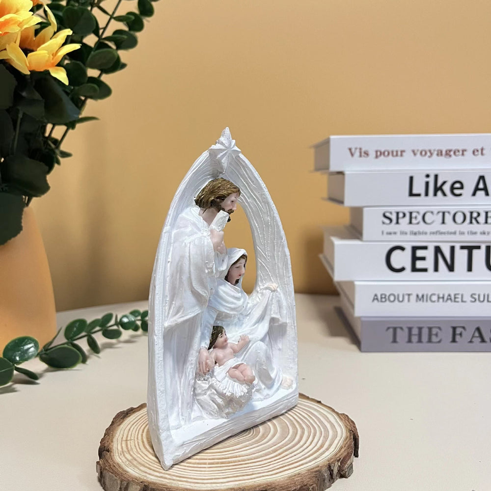 Christianartworkshop Classic Style Holy Family Nativity Scene Desktop Decorations Ornament - image 2