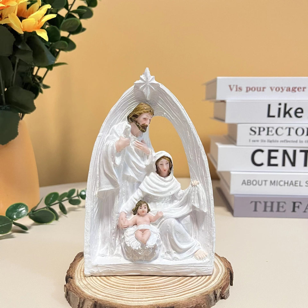 Christianartworkshop Classic Style Holy Family Nativity Scene Desktop Decorations Ornament - Nativity Scene - image 1