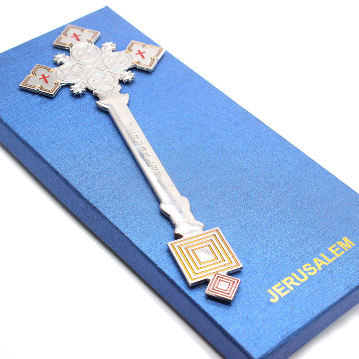 Christianartworkshop Classic Style Jerusalem Cross-Shaped Regal Blessing Hand Cross - Silver - image 2