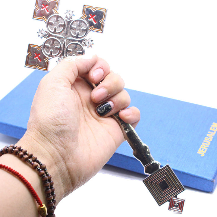 Christianartworkshop Classic Style Jerusalem Cross-Shaped Regal Blessing Hand Cross - image 4