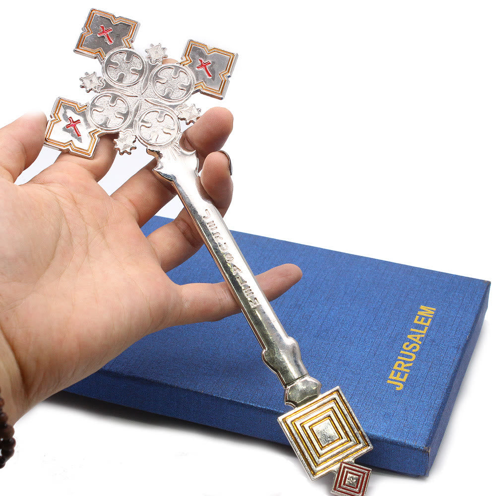 Christianartworkshop Classic Style Jerusalem Cross-Shaped Regal Blessing Hand Cross - image 3