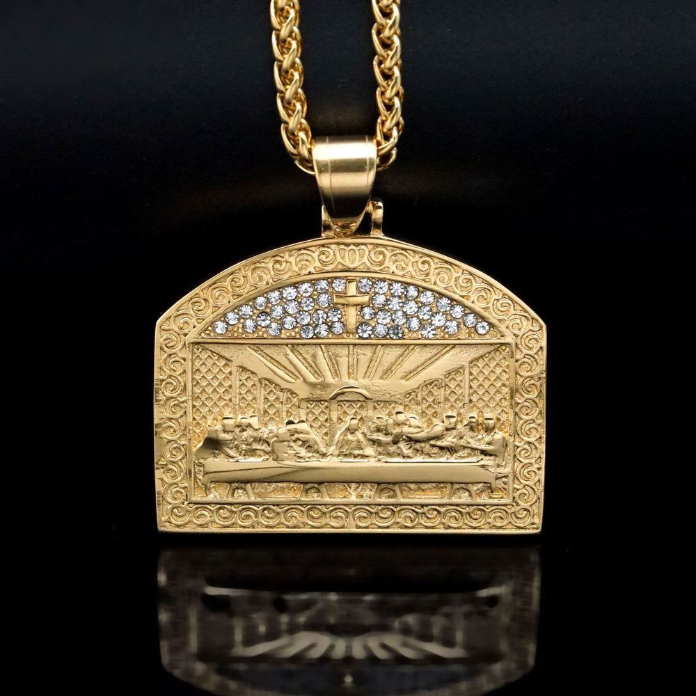 Christianartworkshop Modern Style Divine Last Supper Figure Pendant Necklace - Gold - image 2