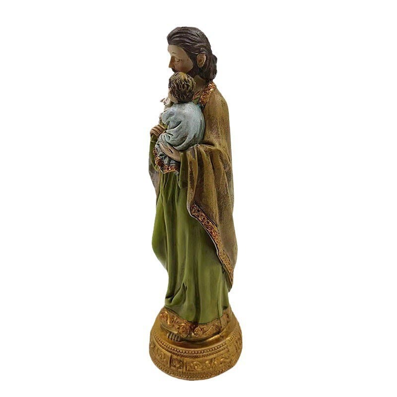 Christianartworkshop Classic Style St. Joseph Holding Child Jesus Desktop Decorations Ornament - image 3