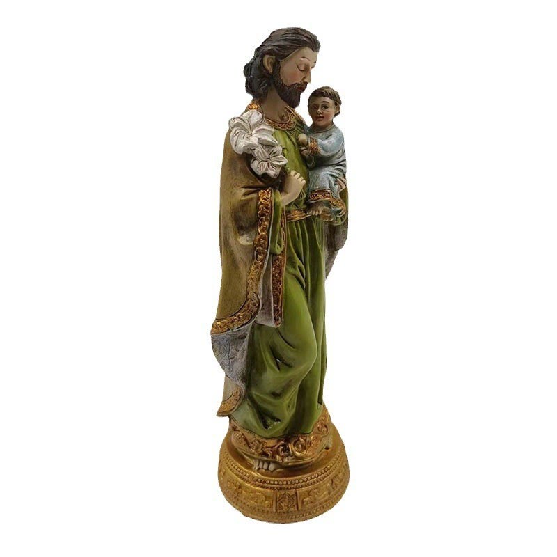 Christianartworkshop Classic Style St. Joseph Holding Child Jesus Desktop Decorations Ornament - image 2