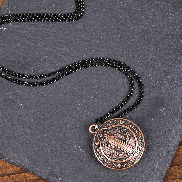 Christianartworkshop Classic Style Crafted St. Benedict Symbol Pendant Necklace(3 color) - image 8