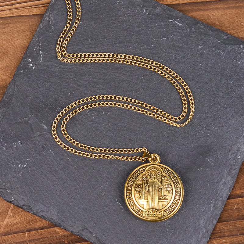 Christianartworkshop Classic Style Crafted St. Benedict Symbol Pendant Necklace(3 color) - image 10