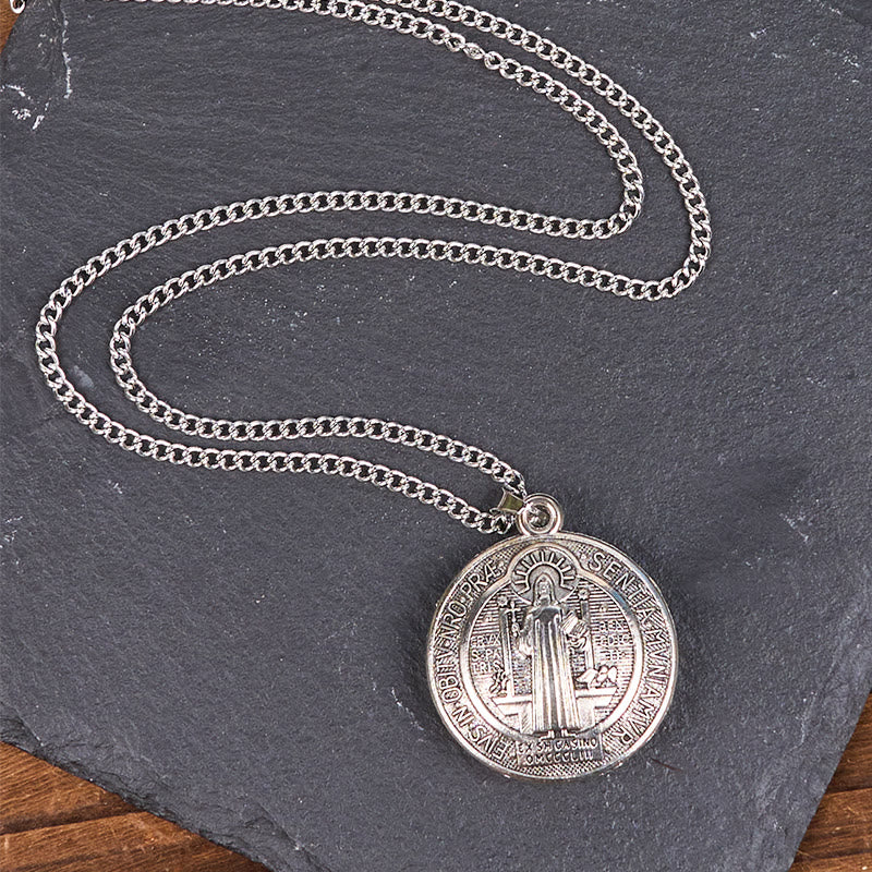 Christianartworkshop Classic Style Crafted St. Benedict Symbol Pendant Necklace(3 color) - image 12