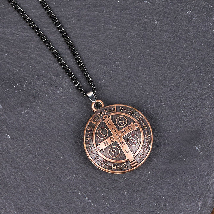 Christianartworkshop Classic Style Crafted St. Benedict Symbol Pendant Necklace(3 color) - image 7