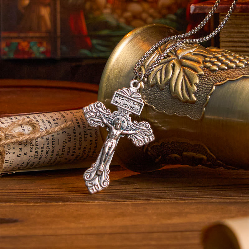 Christianartworkshop Classic Style Divine Crafted Crucifix Jesus Cross Pendant Necklace - Crucifix - image 1
