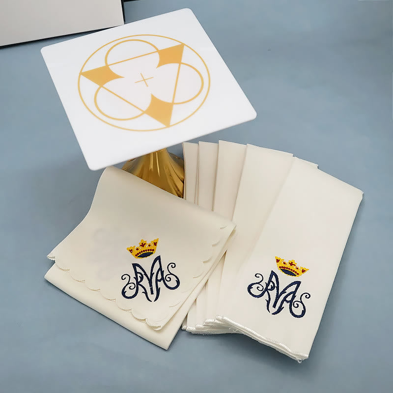 Christianartworkshop Classic Style Divine Our Lady's Crown Altar Linen Set - Our Lady's Crown - image 1