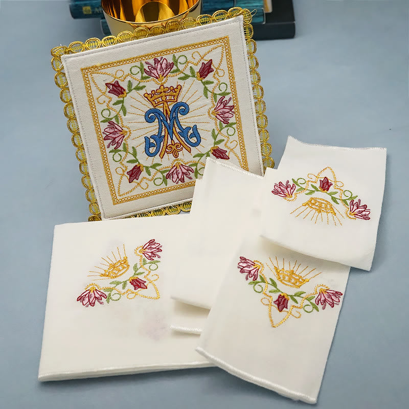 Christianartworkshop Classic Style Marian Floral Grace Altar Linen Set - image 4