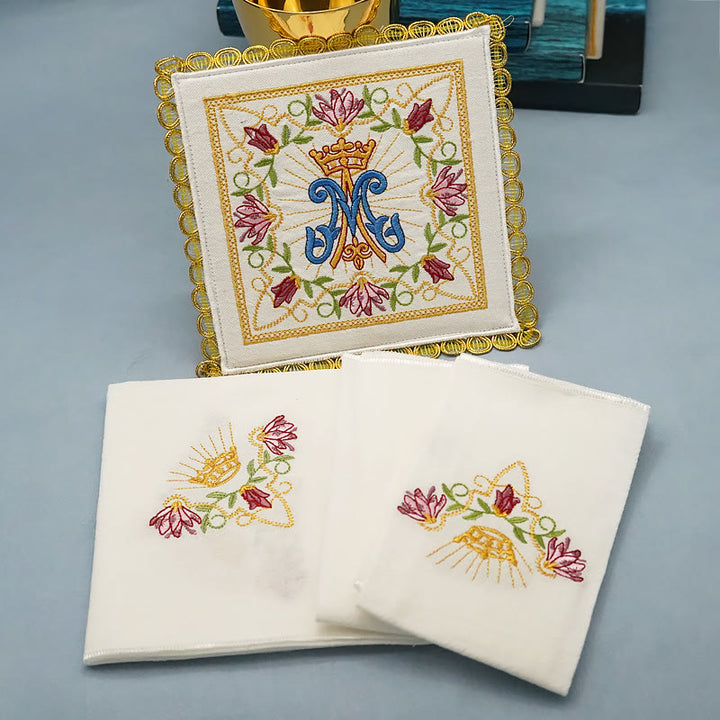 Christianartworkshop Classic Style Marian Floral Grace Altar Linen Set - image 3