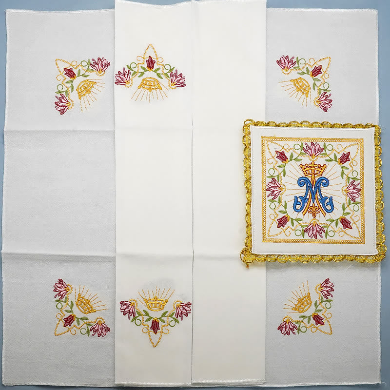 Christianartworkshop Classic Style Marian Floral Grace Altar Linen Set - image 2