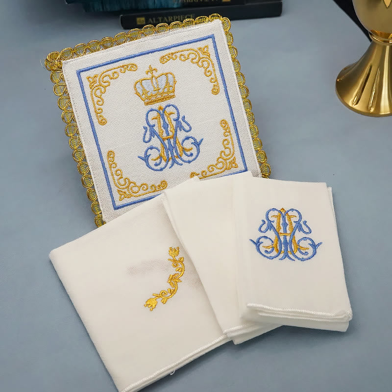 Christianartworkshop Classic Style Divine Floral Majesty Altar Linen Set - Crown - image 1