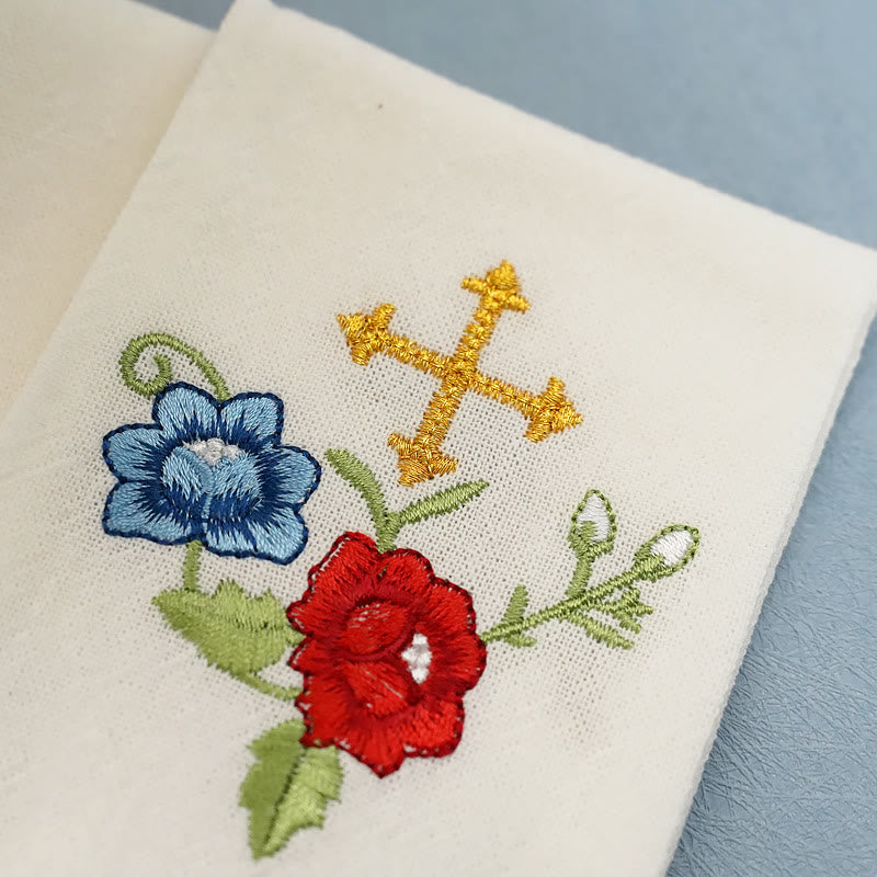 Christianartworkshop Classic Style Sacred IHS Floral Devotion Altar Linen Set - image 11