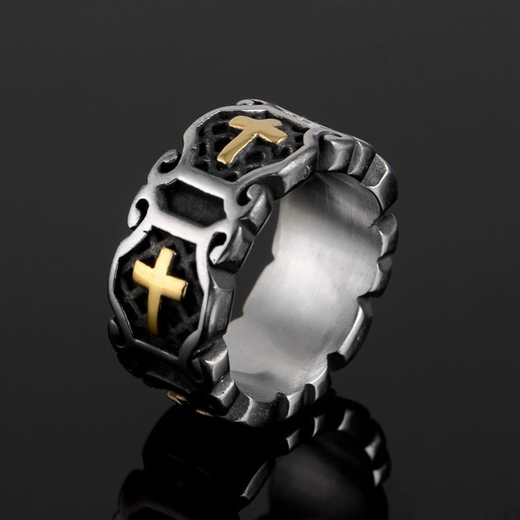 Christianartworkshop Modern Style Sacred Cross Elegant Pattern Ring - image 3