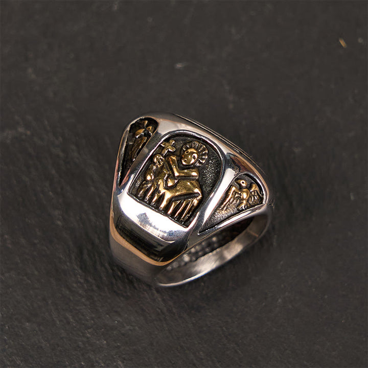 Christianartworkshop Classic Style St. Benedict Cross Divine Faith Ring - image 5