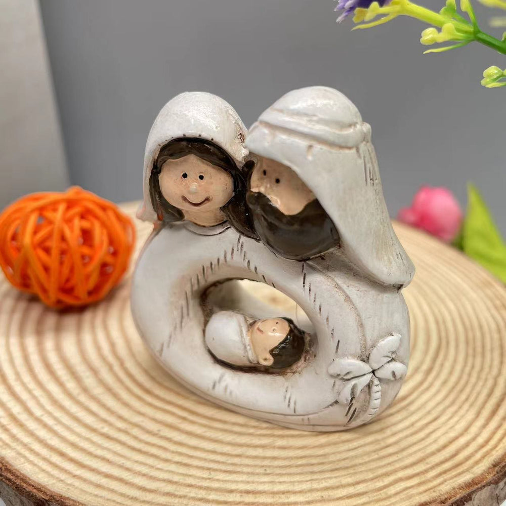 Christianartworkshop Classic Style Cartoon Nativity Scene Holy Family Desktop Decorations Ornament - image 2