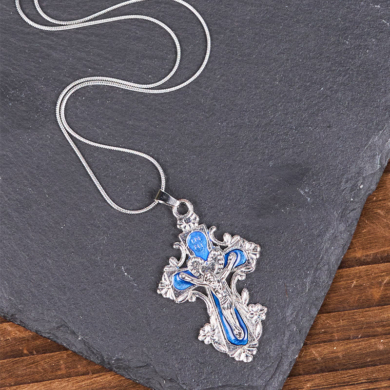 Christianartworkshop 4 Color Classic Style Jesus Cross Faith Crucifix Pendant Necklace - image 11