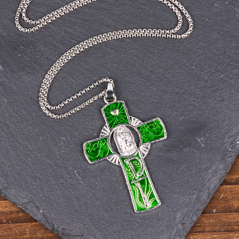 Christianartworkshop 6 Color Virgin Mary  Our Lady of Guadalupe Faith Cross Pendant Necklace - image 10