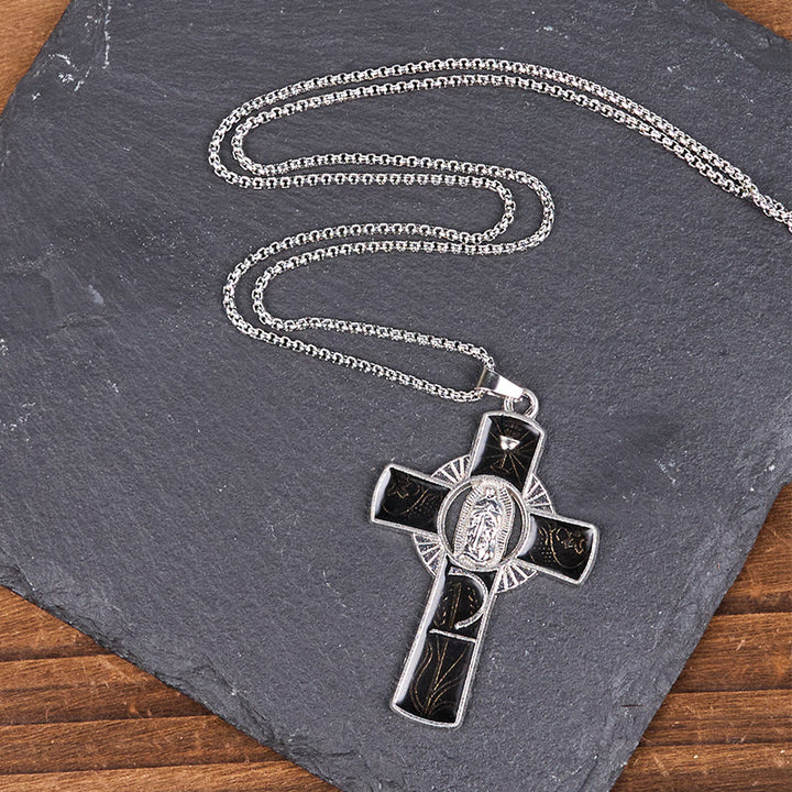 Christianartworkshop 6 Color Virgin Mary  Our Lady of Guadalupe Faith Cross Pendant Necklace - image 11