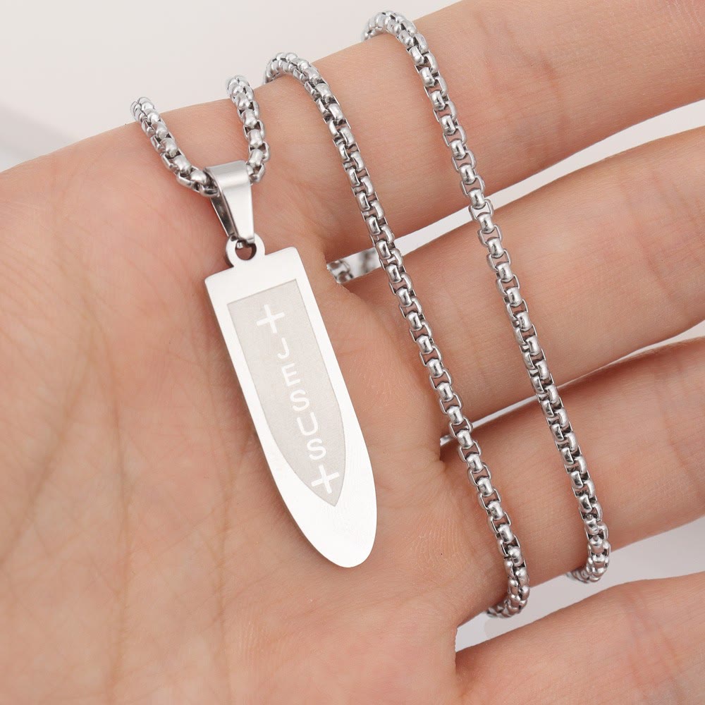 Christianartworkshop Stainless Steel Cross Pendant - Silver - image 6