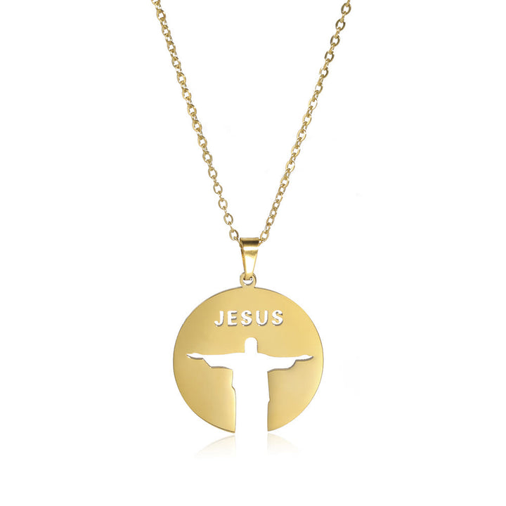 Christianartworkshop Round Jesus Pendant Necklace - image 4