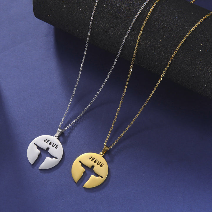 Christianartworkshop Round Jesus Pendant Necklace - image 2