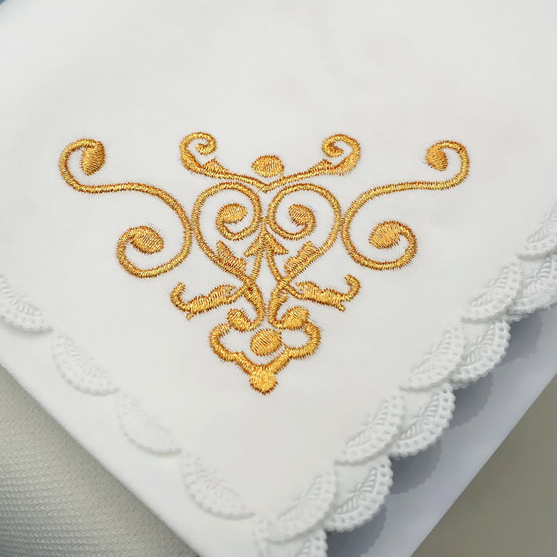 Christianartworkshop Divine Cross and Scroll Chalice Veil & Purificator Set Religious Altar Linen Set - image 4
