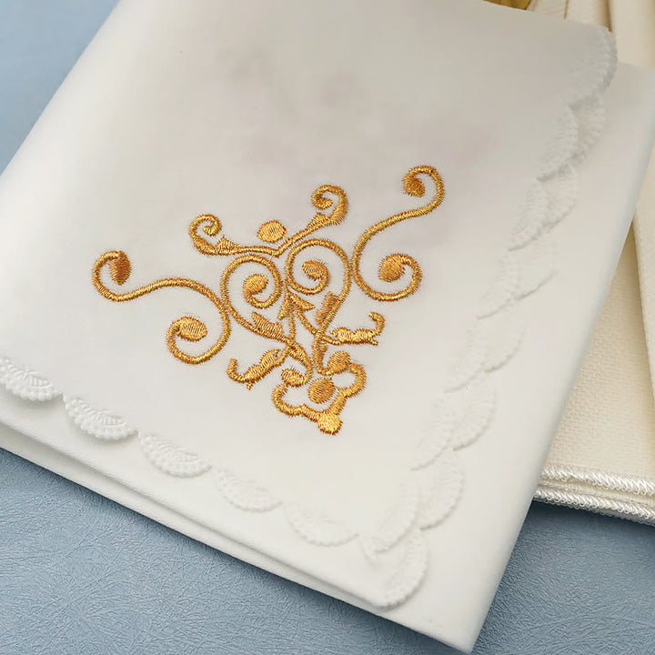 Christianartworkshop Divine Cross and Scroll Chalice Veil & Purificator Set Religious Altar Linen Set - image 6