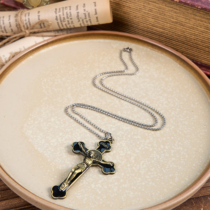 Christianartworkshop Multicolor Retro Style Classical Crucifix Faith Protection Pendant Necklace - image 15