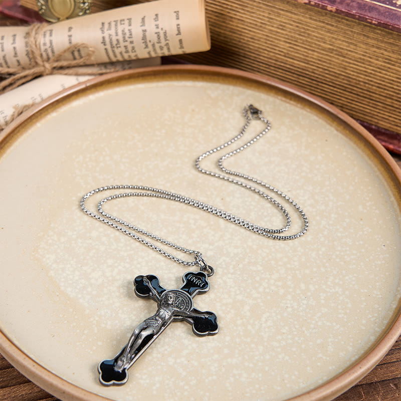 Christianartworkshop Multicolor Retro Style Classical Crucifix Faith Protection Pendant Necklace - image 16