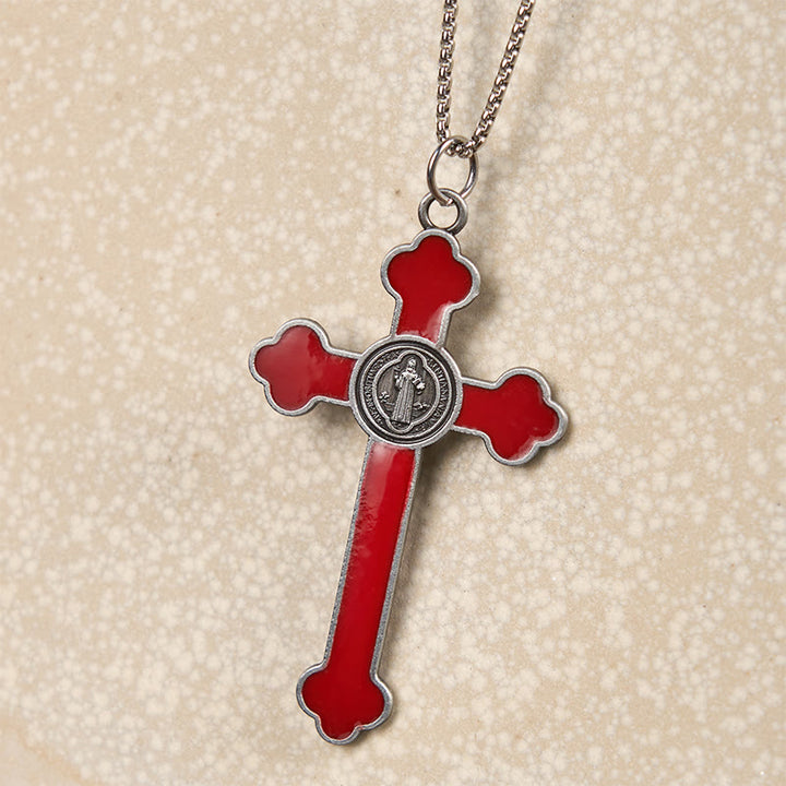Christianartworkshop Multicolor Retro Style Classical Crucifix Faith Protection Pendant Necklace - image 24