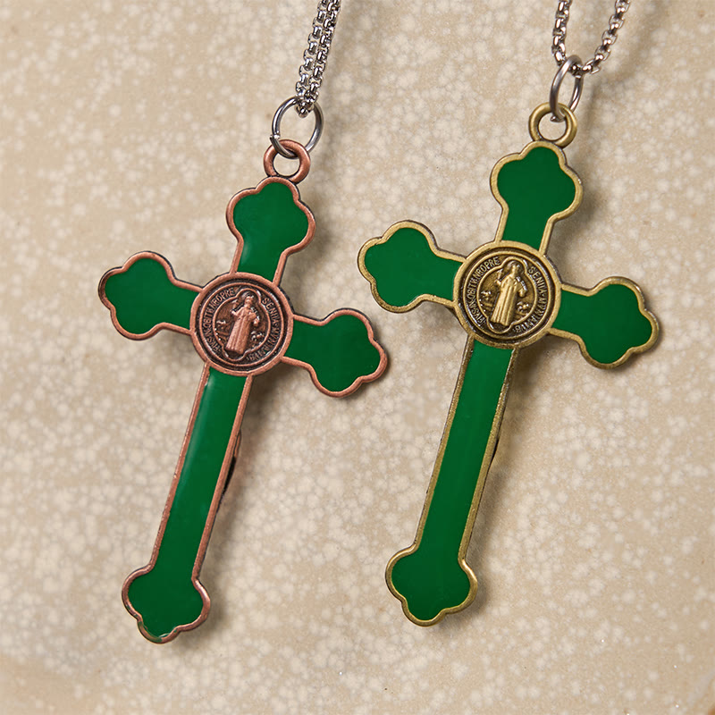 Christianartworkshop Multicolor Retro Style Classical Crucifix Faith Protection Pendant Necklace - image 9
