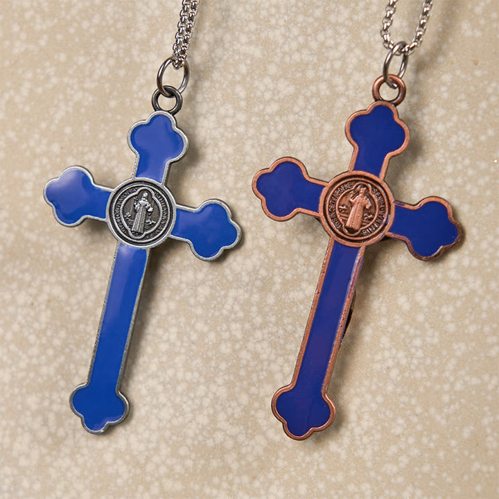 Christianartworkshop Multicolor Retro Style Classical Crucifix Faith Protection Pendant Necklace - image 19
