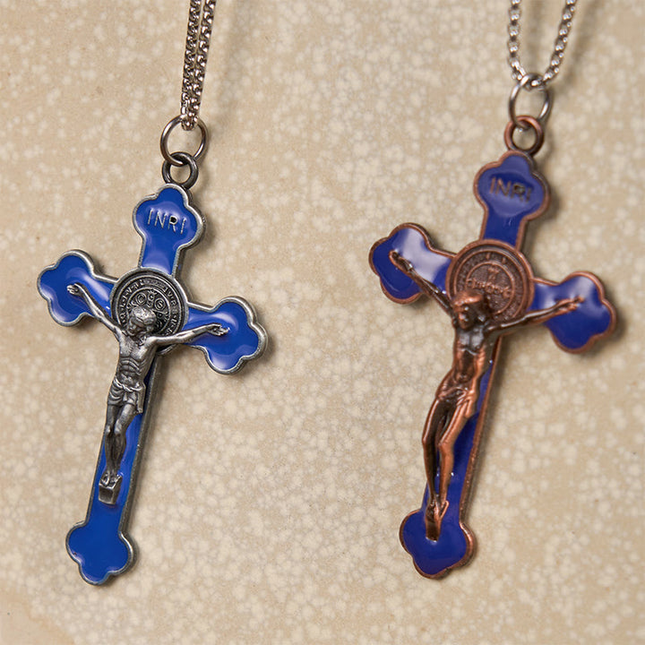 Christianartworkshop Multicolor Retro Style Classical Crucifix Faith Protection Pendant Necklace - image 18