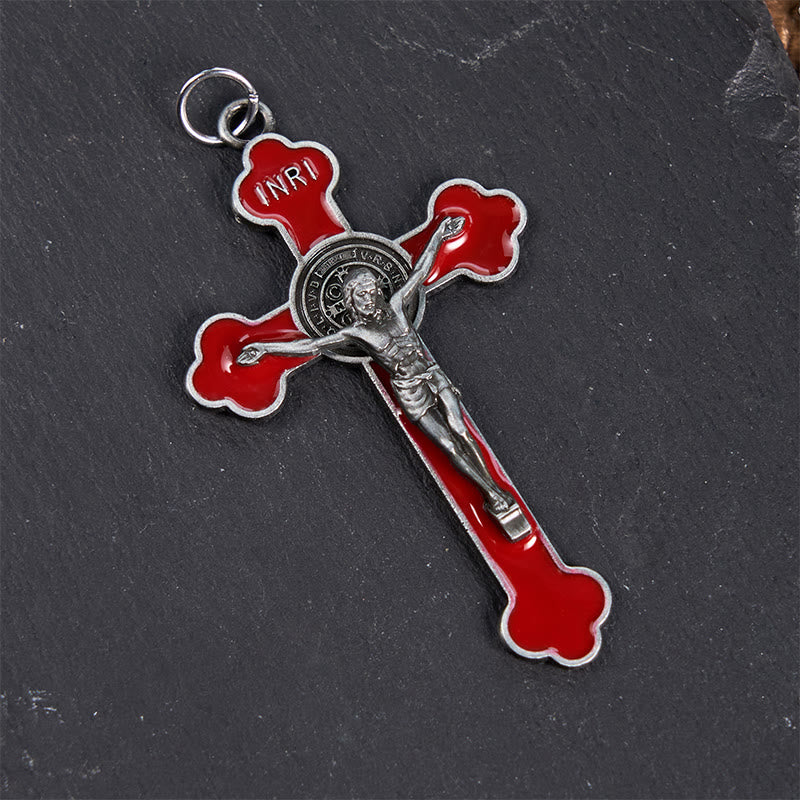Christianartworkshop Multicolor Retro Style Classical Crucifix Faith Protection Pendant Necklace - image 26